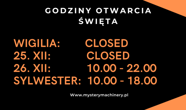 GODZINY OTWARCIA -ŚWIĘTA BOŻEGO NARODZENIA 2022R.